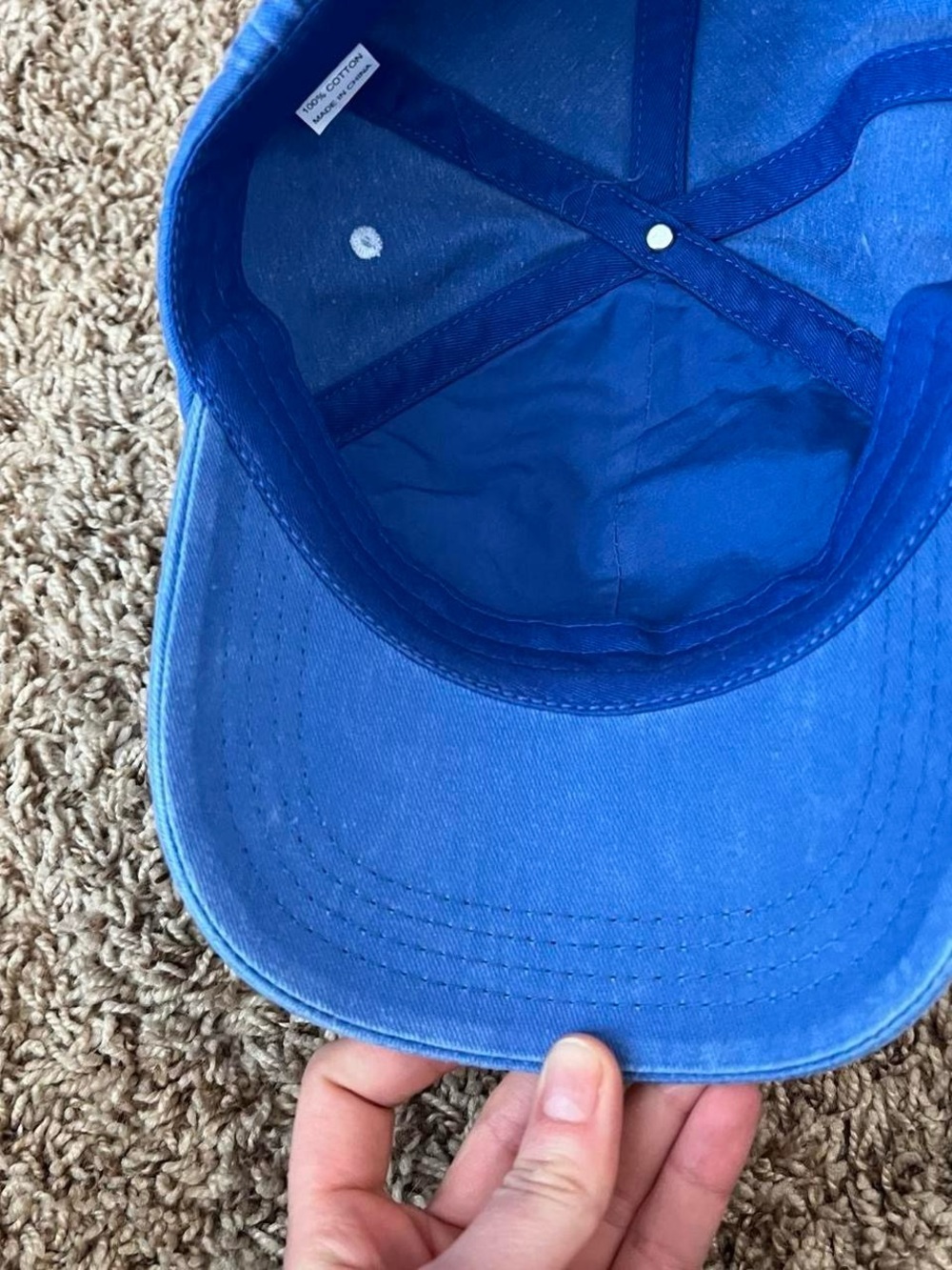 Outdoor Voices blue “Doing Things” hat in 100% washed cotton - Picture 3 of 8